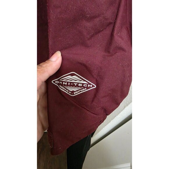Columbia Men's Burgundy Hooded Quilted Winter Jacket Adjustable Cuffs Size XL - Picture 7 of 10